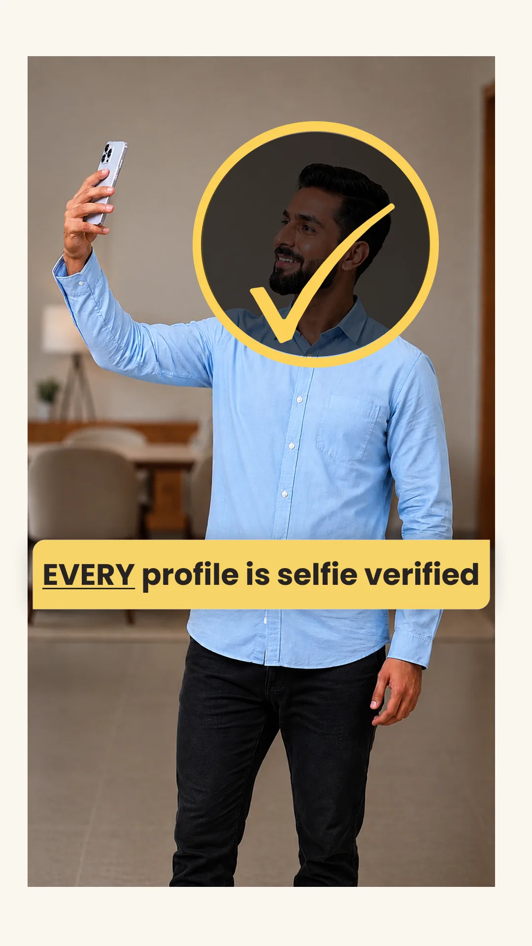 Vallaba selfie verification screen